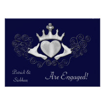 The Claddagh (Silver) Custom Announcements