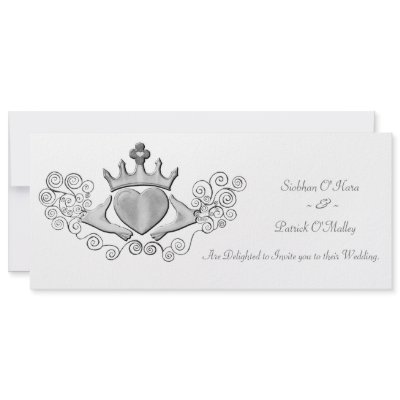 The Claddagh (Silver) Personalized Invites