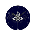 The Claddagh (Silver) Round Clock