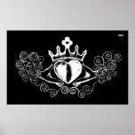 The Claddagh (White) posters
