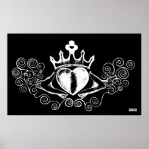 The Claddagh (White) Posters