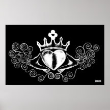The Claddagh (White) Posters