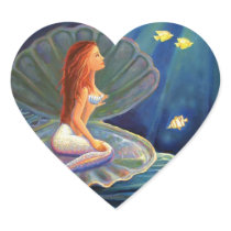 The Clamshell Mermaid Heart Sticker stickers