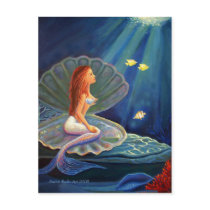 The Clamshell Mermaid - Postcard by SusanRodio The Clamshell Mermaid - Postcard