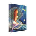 The Clamshell Mermaid - Wrapped Canvas Print canvas prints