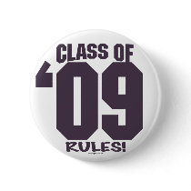 The Class of 2009 Rocks Grad Gear Pinback Buttons
