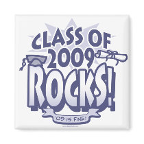 The Class of 2009 Rocks Grad Gear Fridge Magnets