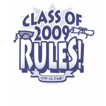 The Class of 2009 Rocks Grad Gear t-shirts