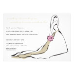 The Classic Bride with Pink Bouquet Invitation