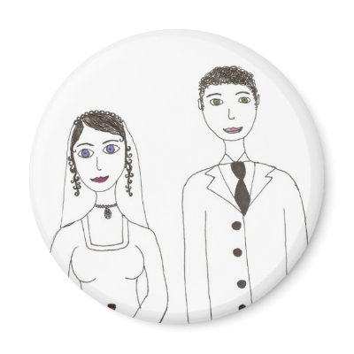 The Classic wedding Fridge Magnet