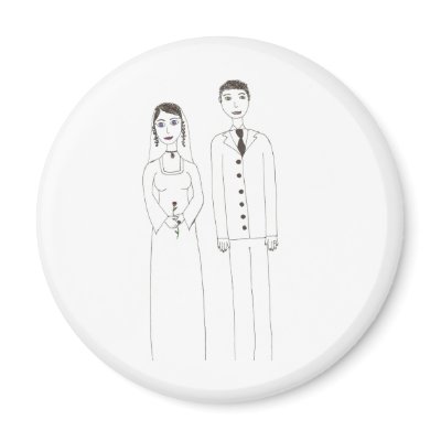 The Classic wedding Fridge Magnet