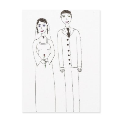 The Classic wedding Post Card