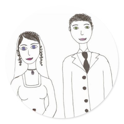 The Classic wedding Sticker