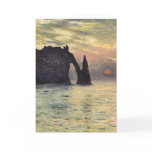 The Cliff, Etretat, Sunset by Claude Monet cards