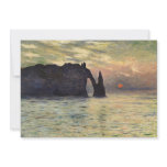 The Cliff, Etretat, Sunset by Claude Monet Personalized Invites