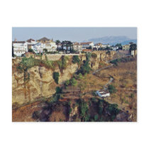 The Cliffs of Ronda, Spain Postcard by rukeman The Cliffs of Ronda, Spain Postcard