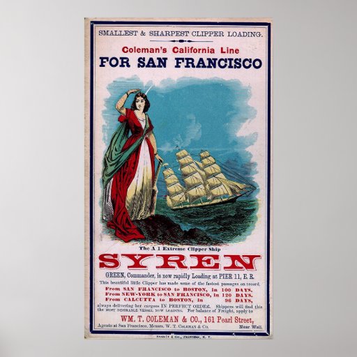 The Clipper Ship - Syren Posters