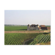 The Clos de Vougeot 16th century monastery and Postcard