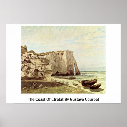 The Coast Of Etretat By Gustave Courbet Posters