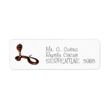 The Cobra, Deadly Snake Custom Return Address Labels