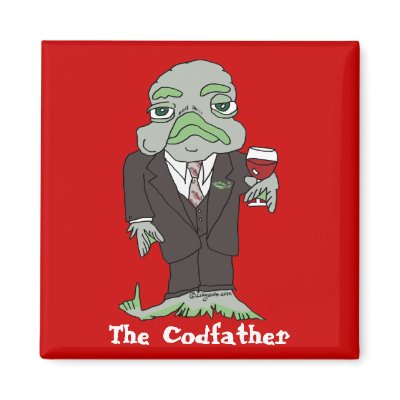 The Codfather Cartoon Fish Magnet Godfather by zooogle