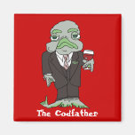 The Codfather Cartoon Fish Magnet Godfather