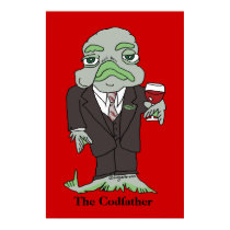 The Codfather poster print fish