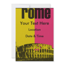 The Coliseum in Rome Personalized Invitations