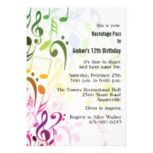 The Color of Music Invitation