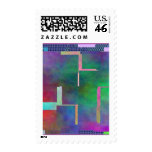 The Color Rainbow Digital Art Abstract postage