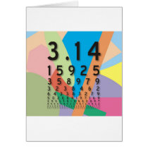 The colorful mathematical constant of Pi Card