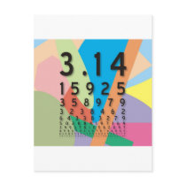 The colorful mathematical constant of Pi Postcard