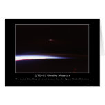 The comet Hale-Bopp at sunset as seen from the Spa Cards