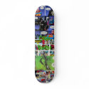 The comic geek skateboards