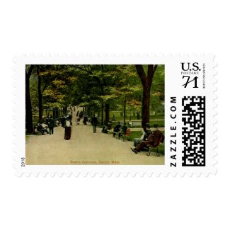 The Common, Boston, MA 1915 Vintage Postage Stamps