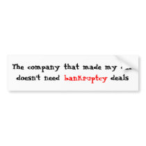 The company that made my car bumper stickers