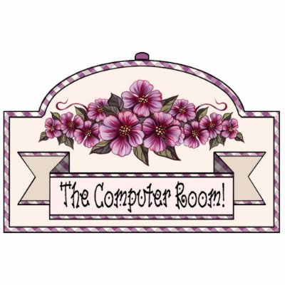 "The Computer Room" - Decorative Sign - 20 Cut Outs by ArtbyJean