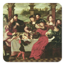 The Concert after the Meal Square Stickers