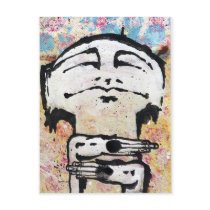 artsprojekt, art, cards, atc, aceo, figure, hands, head, face, ears, acrylic, sense organ, 1983, phiz, fantasy, acrylic fiber, horror film, sensory receptor, Lucio Fulci, physiognomy, hollerith card, punched card, external body part, meat hooks, man-made fiber, quatern, tetrad, little joe, quaternity, land mass, gaining control, synthetic fiber, foreland, physical object, commercial art, artificial flower, work of art, plastic art, cyberart, graphic art, Postcard with custom graphic design