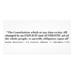 The Constitution is Sacredly Obligatory Upon All Customized Photo Card