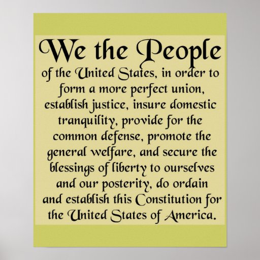 The Constitution of the United States of America Poster | Zazzle