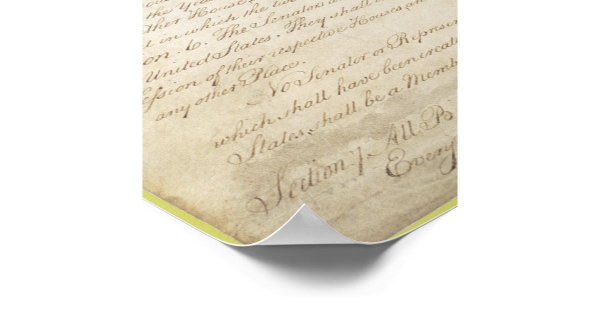 The Constitution of the United States of America Poster | Zazzle