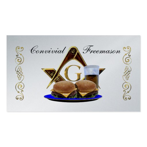The Convivial Freemason Business/Profile card Business Card Template (back side)