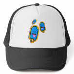 The Cool Sweet Stuff - blue happy ice cream design hats