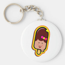 The Cool Sweet Stuff - cute girl ice cream Keychain