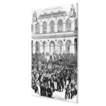 The 'Corbeille' at the Paris Bourse, 1873 Gallery Wrap Canvas