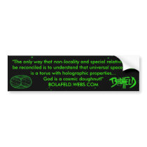 The Cosmic Doughnut bumper stickers