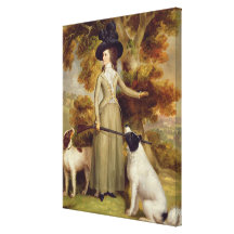 The Countess of Effingham with Gun and Shooting Do Stretched Canvas Print