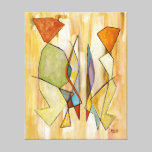 The Couple Beige Abstract Contemporary Art canvas prints
