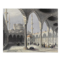 The Court of the Mosque of Sultan Achmet, Istanbul Poster